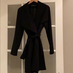 Black wrap coat